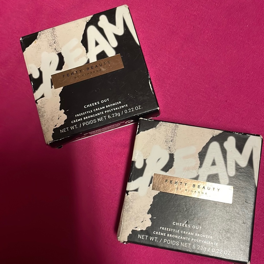 BNIB Fenty Beauty Cheeks Out Cream Bronzer “Amber” and “Butta Biscuit”